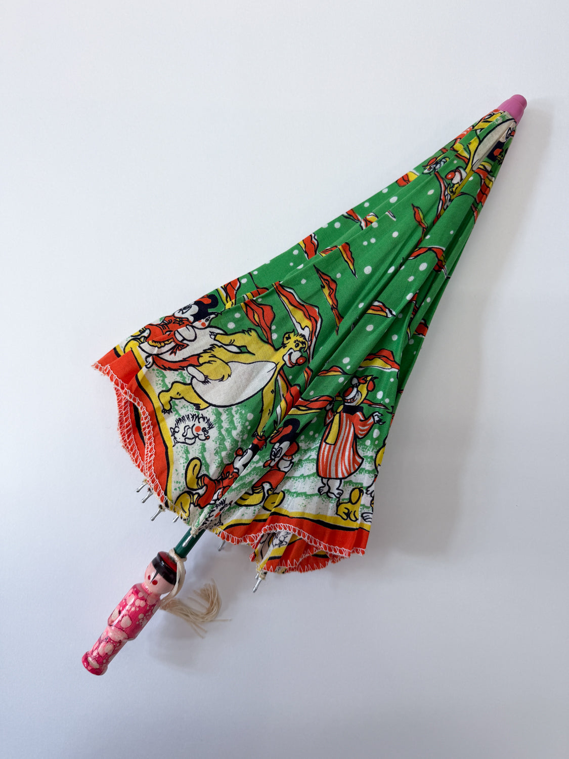 1960s Vintage Disneyana Unlicensed Mickey Mouse Umbrella Parasol Child's Kids
