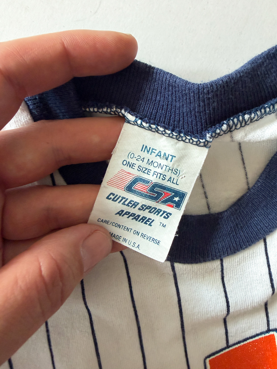 1990s Vintage Detroit Tigers Baseball Infant Baby Bodysuit