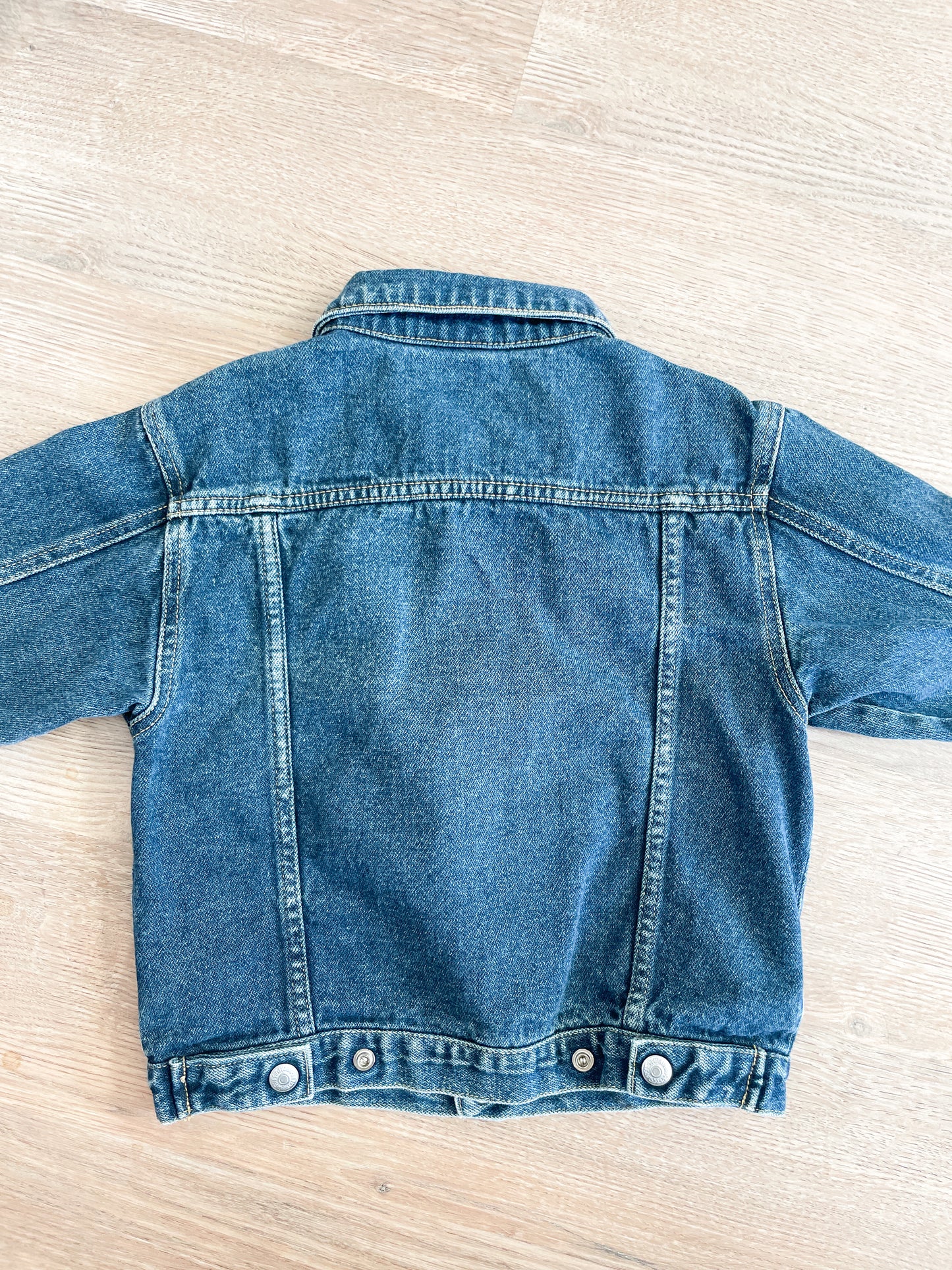 1990s Vintage Levi's Red Tab Medium Wash Denim Trucker Jacket Toddler Kids