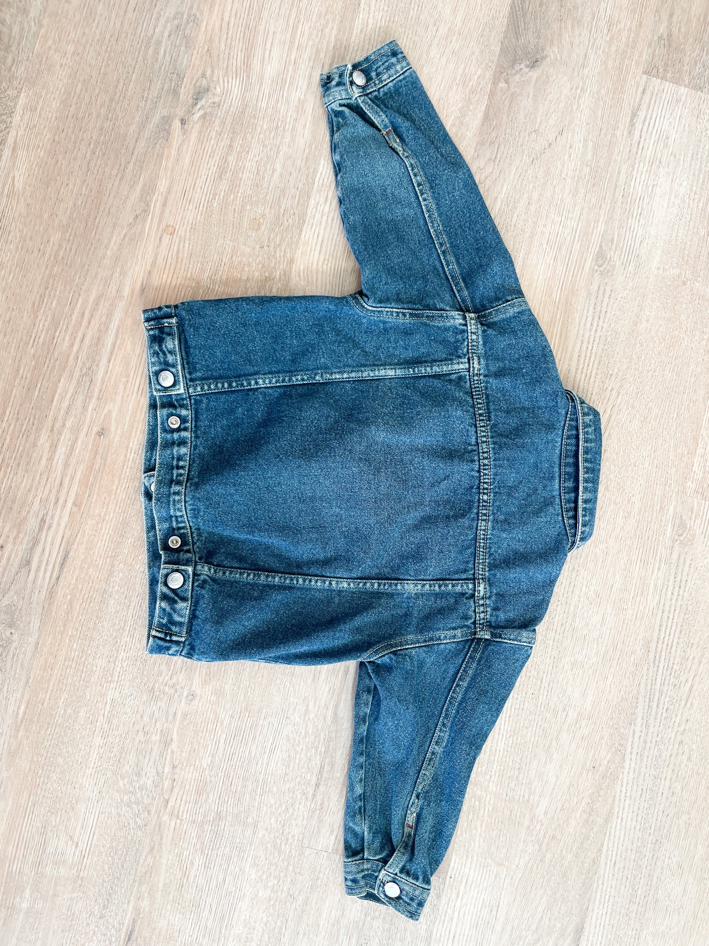 1990s Vintage Levi's Red Tab Medium Wash Denim Trucker Jacket Toddler Kids