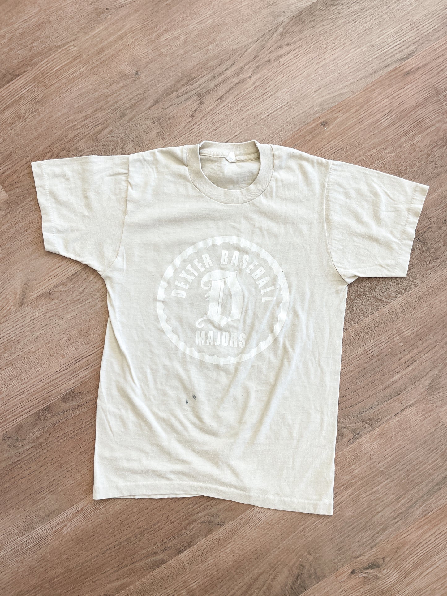 1960s - 70s Vintage Dexter Baseball Major and Minor League Thrashed Kids Tee Shirts - Set of 3