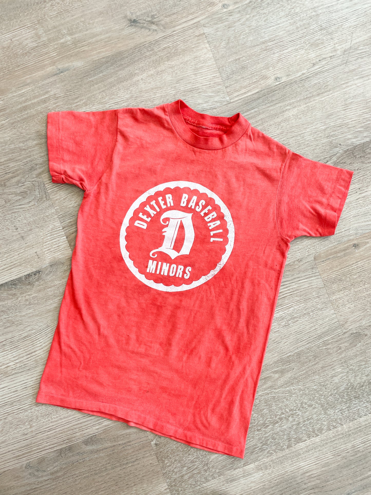1960s - 70s Vintage Dexter Baseball Major and Minor League Thrashed Kids Tee Shirts - Set of 3