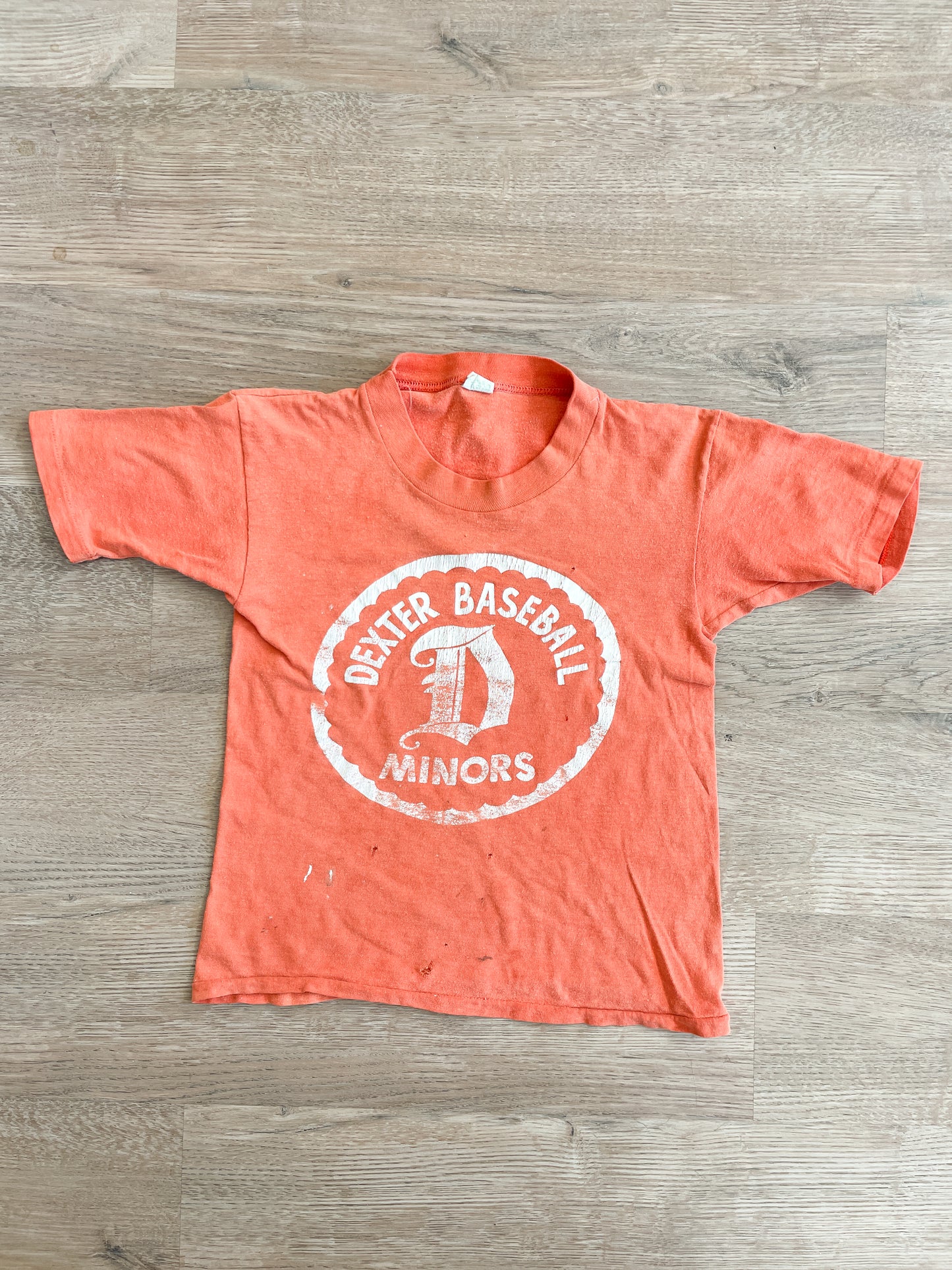 1960s - 70s Vintage Dexter Baseball Major and Minor League Thrashed Kids Tee Shirts - Set of 3