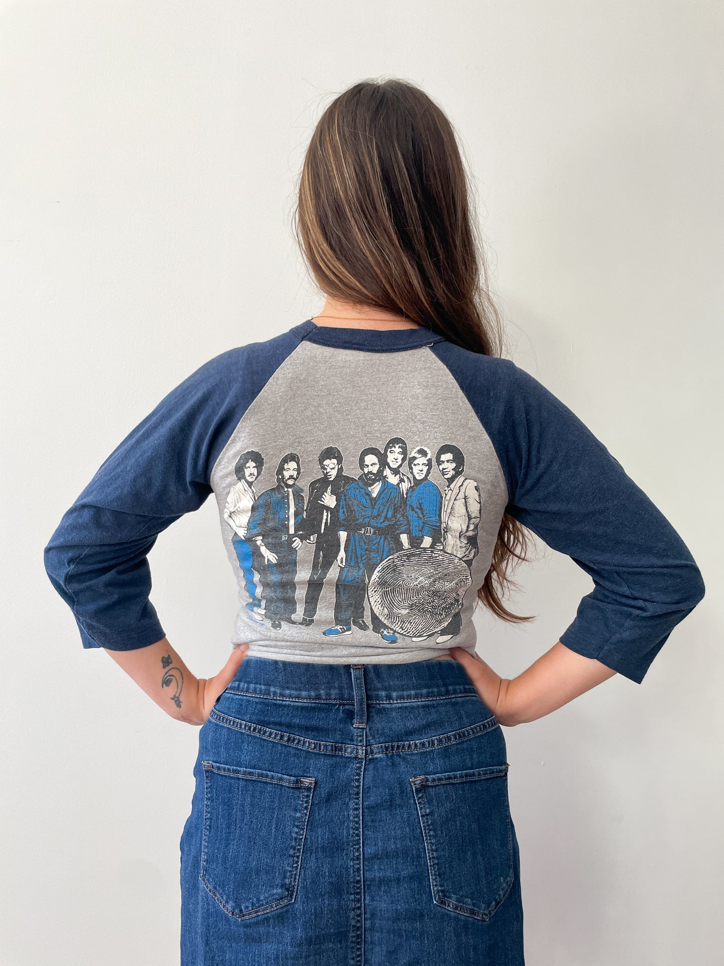 1980s Vintage Chicago Band Tour Raglan Tee Shirt