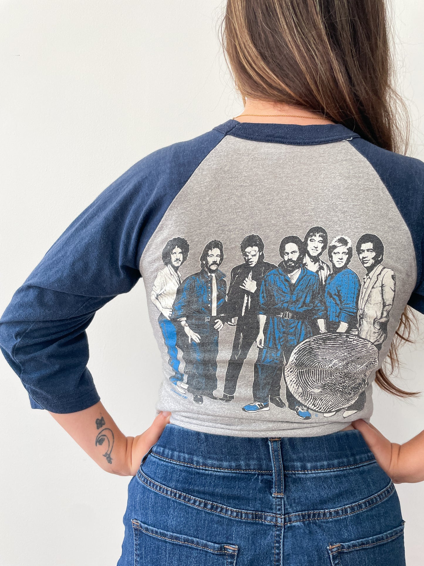 1980s Vintage Chicago Band Tour Raglan Tee Shirt