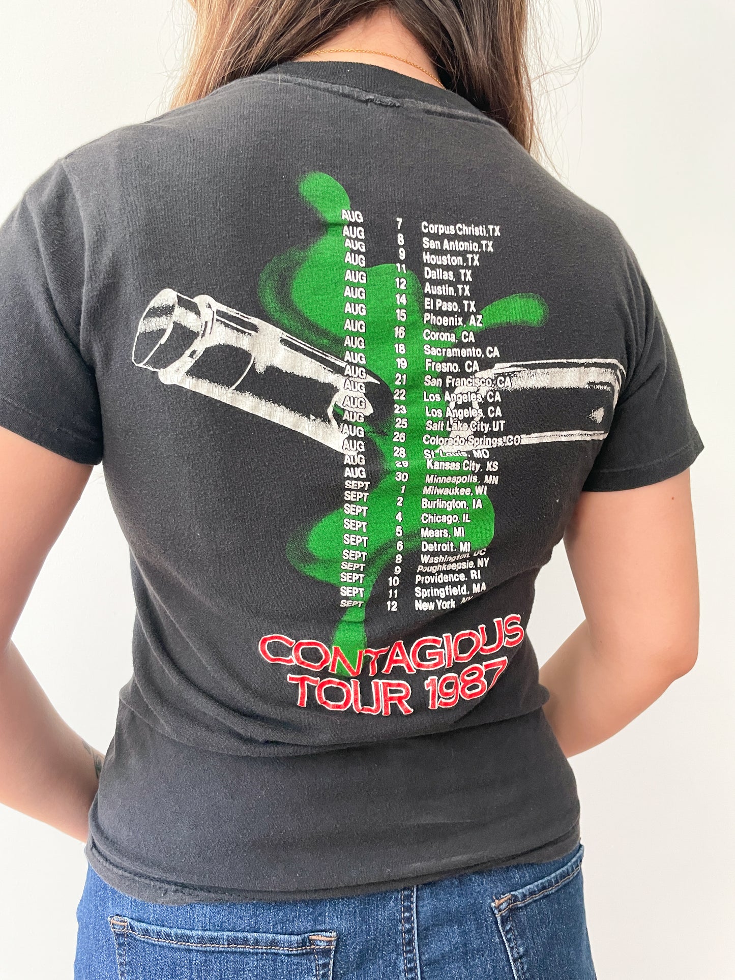 1987 Vintage Y&T Yesterday and Today Tour Date Rock Tee Shirt 1980s