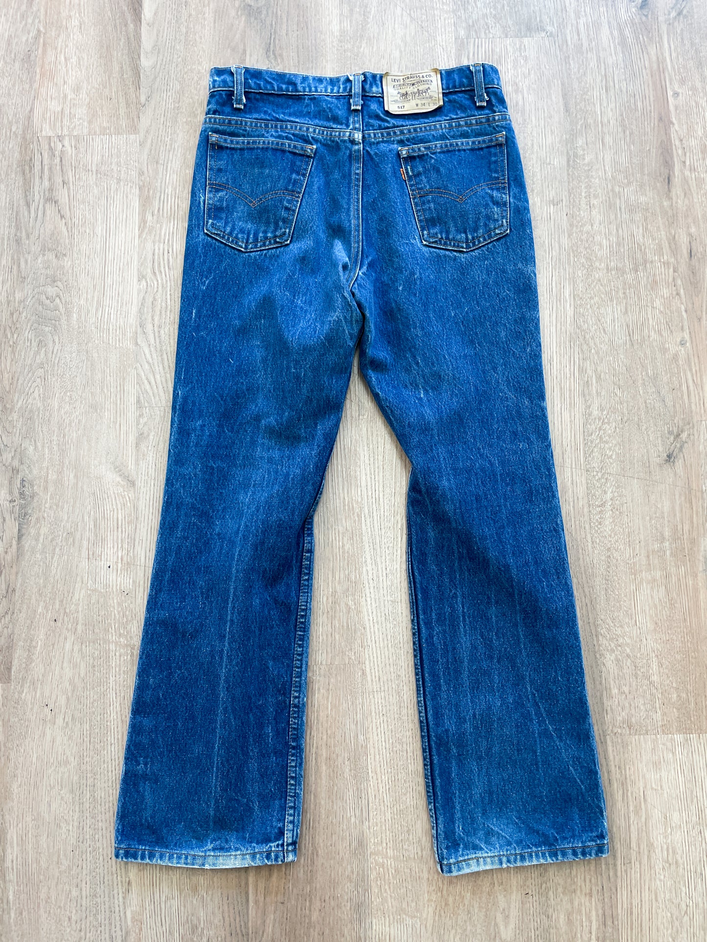 1980s Vintage Levi's Orange Tab 517 Jeans