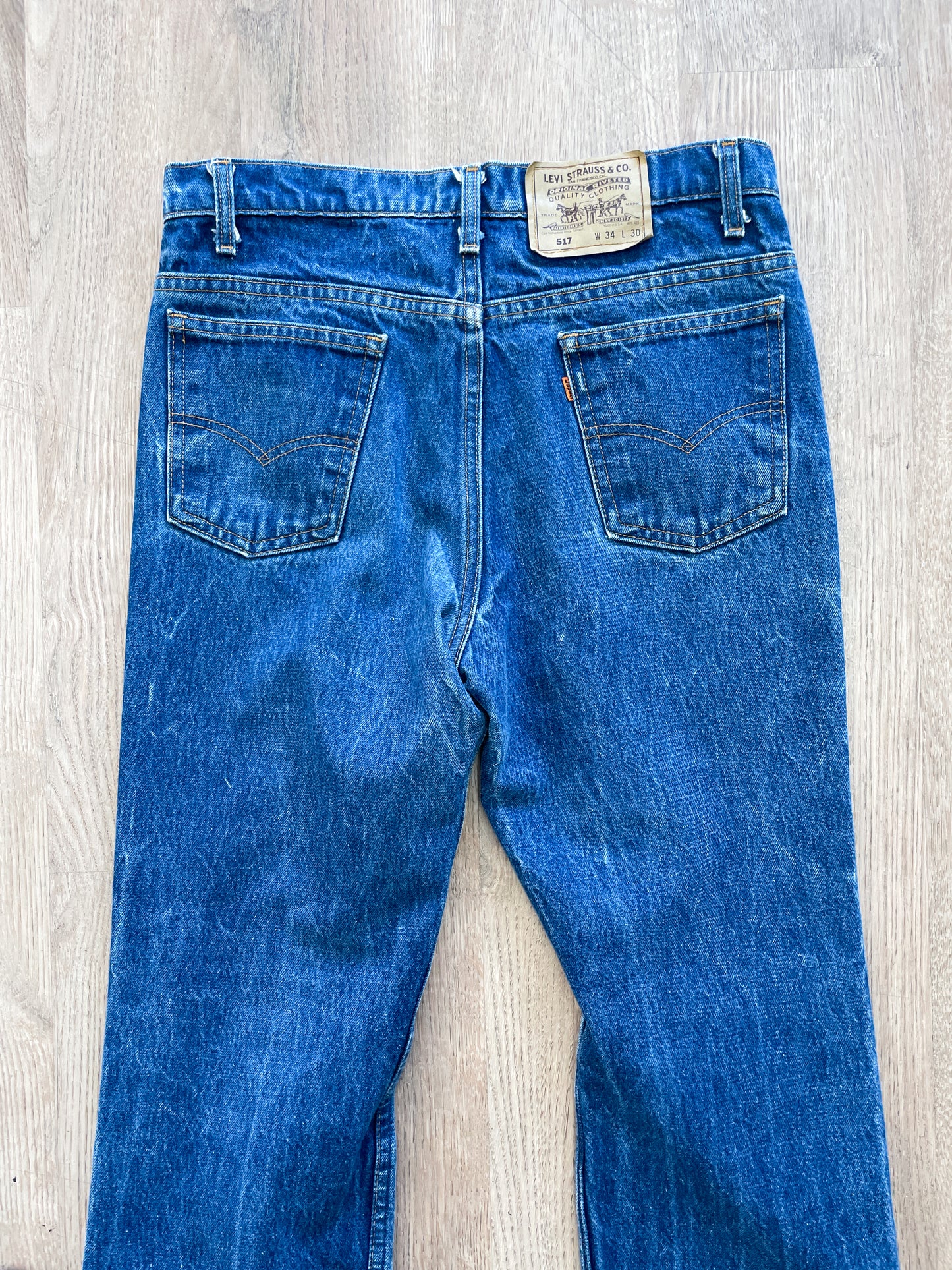 1980s Vintage Levi's Orange Tab 517 Jeans