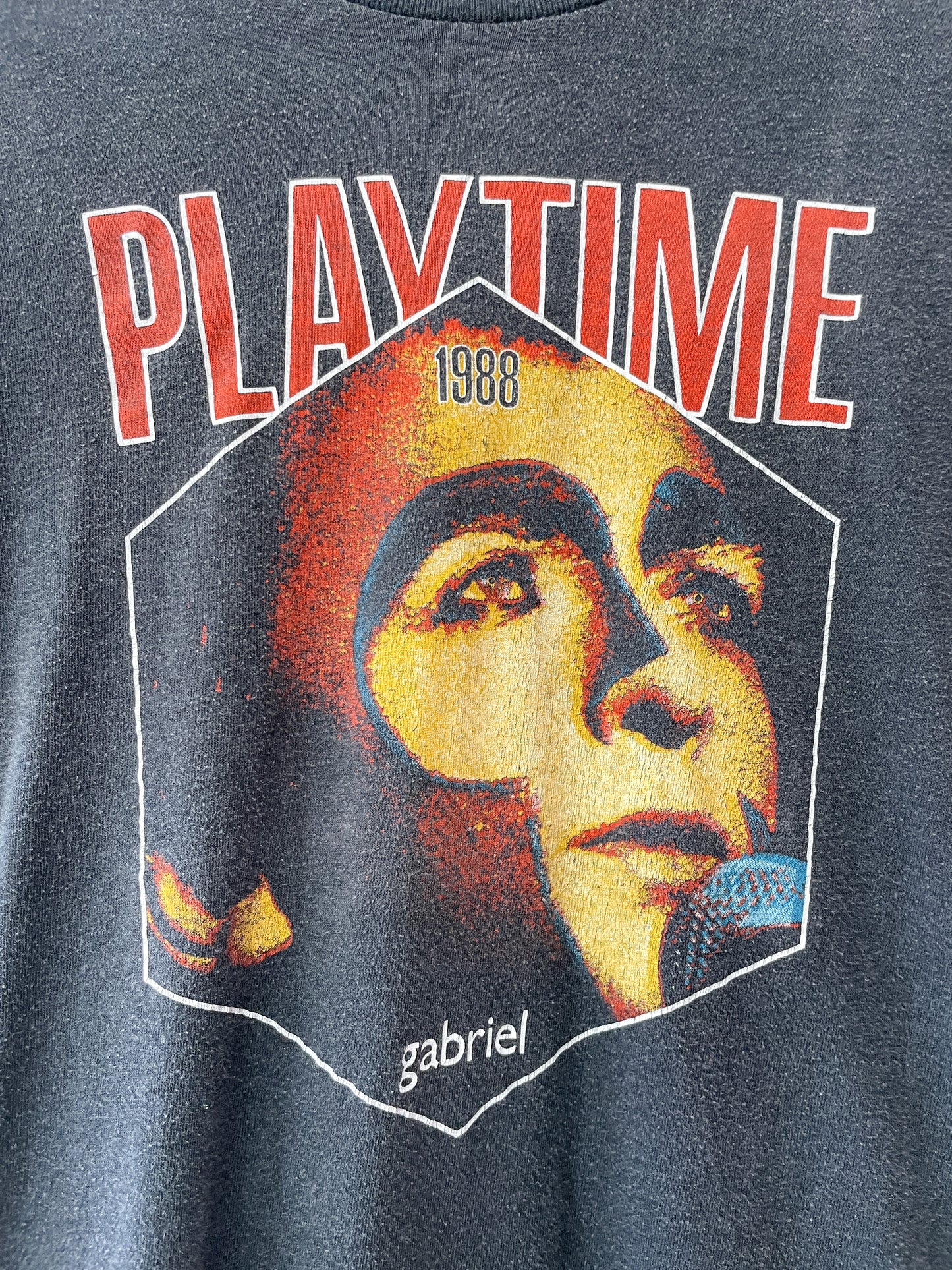 1988 Vintage Playtime Peter Gabriel Concert Tour Tee 1980s