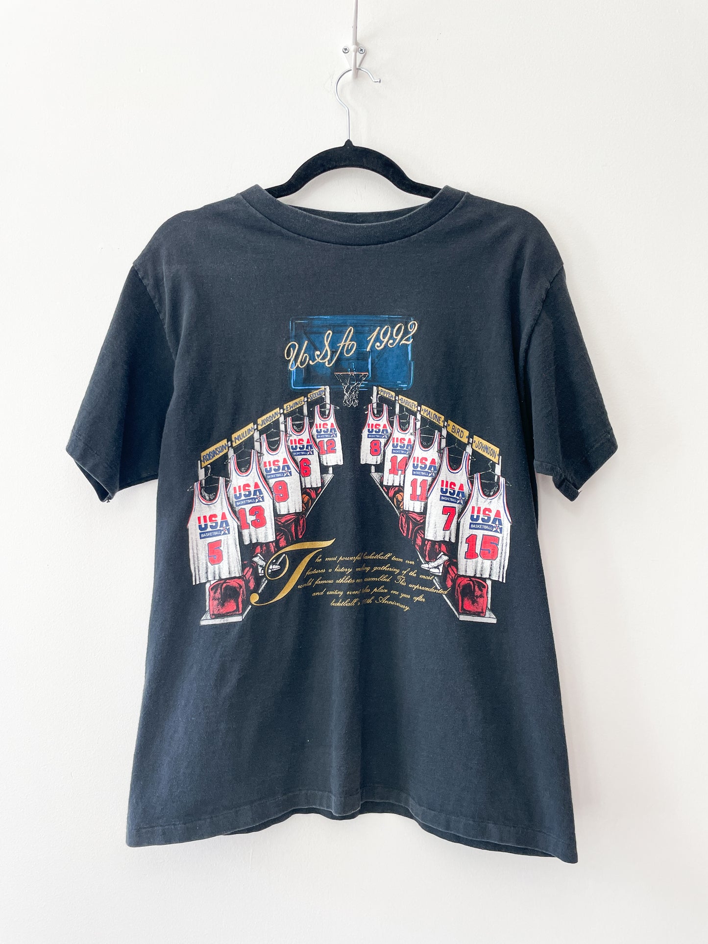 1992 Vintage USA 1992 Embroidered Basketball Dream Team Tee Shirt 90s