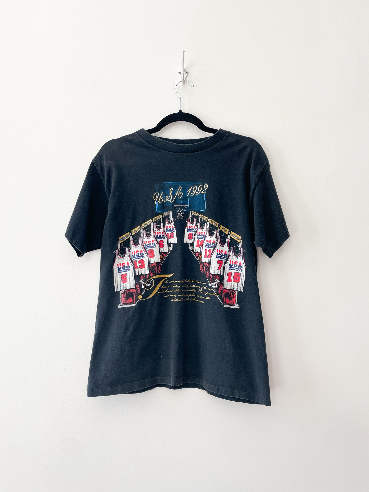 1992 Vintage USA 1992 Embroidered Basketball Dream Team Tee Shirt 90s