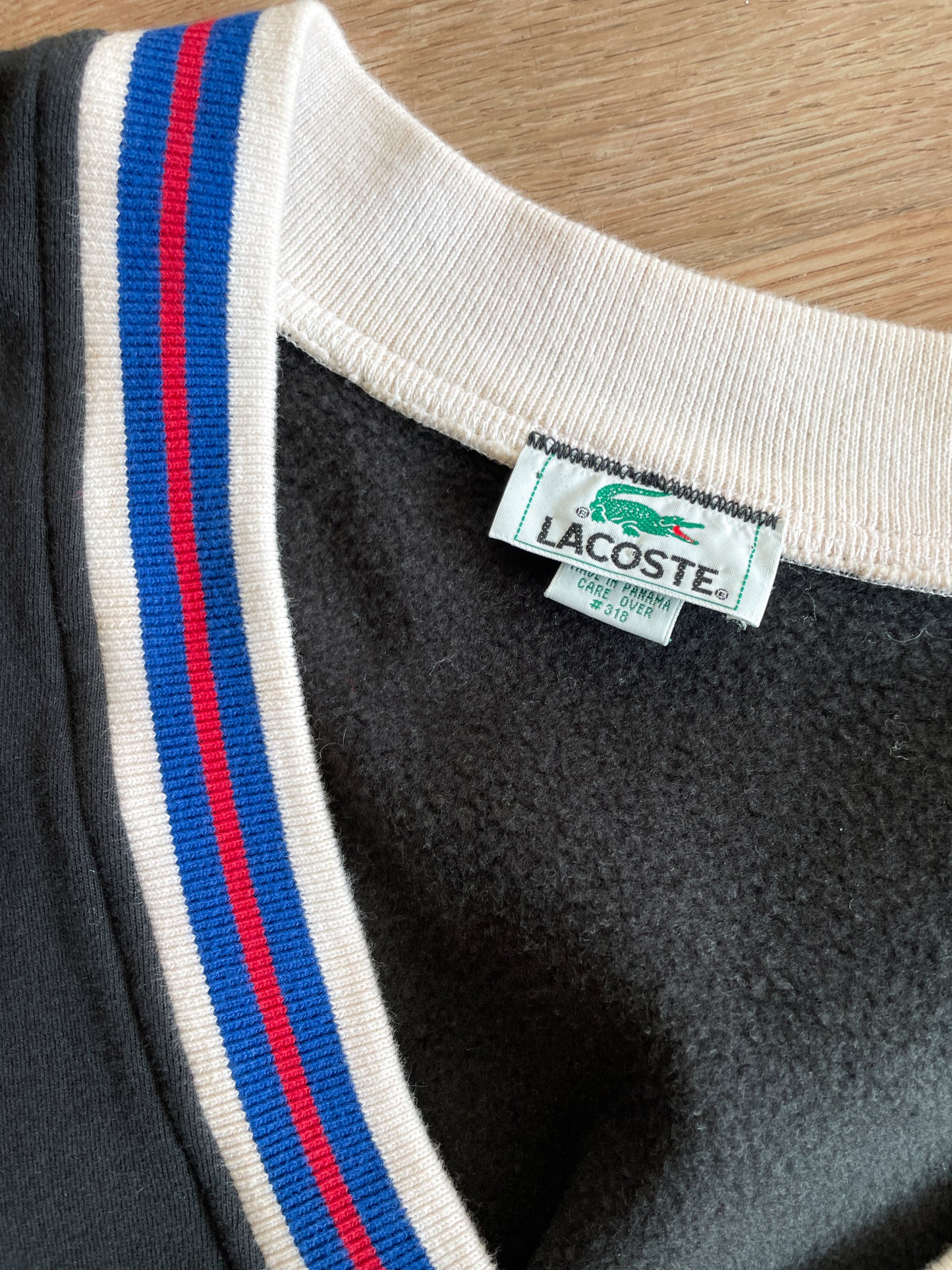 1990s Vintage Lacoste Deep V Neck Sweatshirt