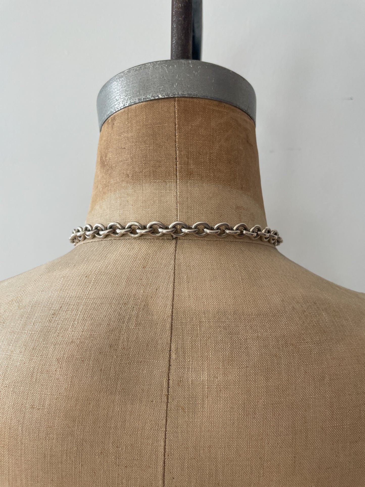 Y2K Vintage Tiffany & Co Oval Sterling Silver 15" Choker Necklace