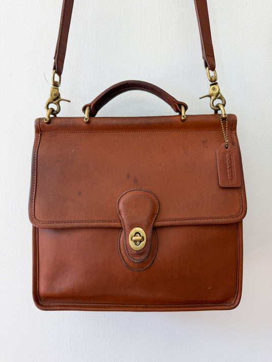 1994 Vintage COACH British Tan Willis 9927 Crossbody Bag Authenticated 90s