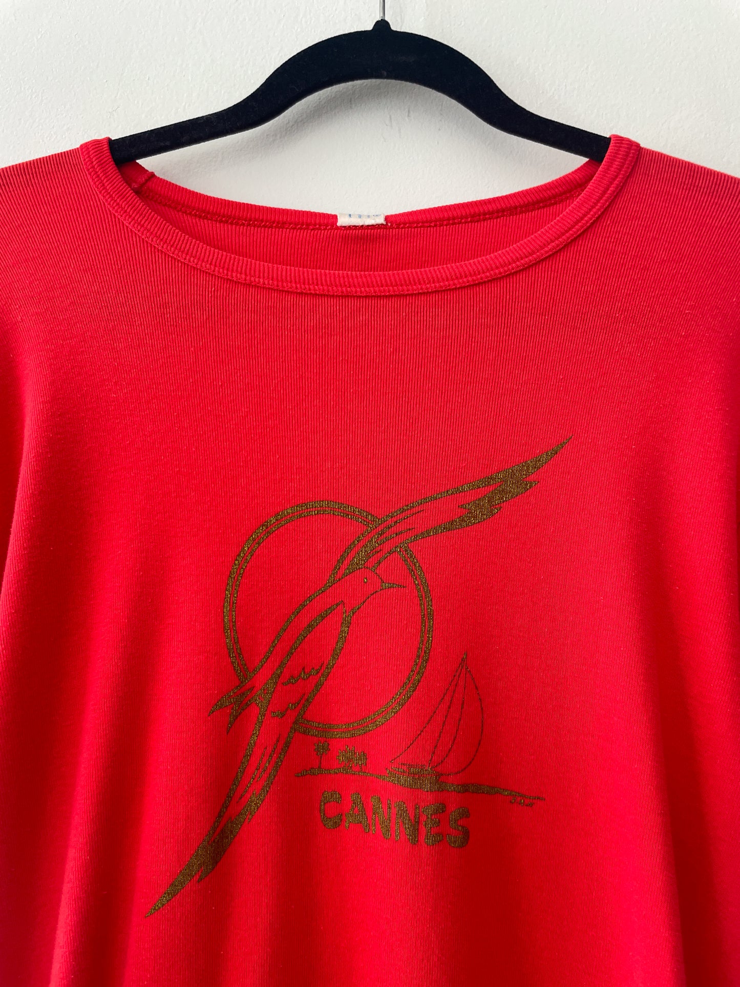 1970s Vintage Cannes France Babydoll Tee Shirt