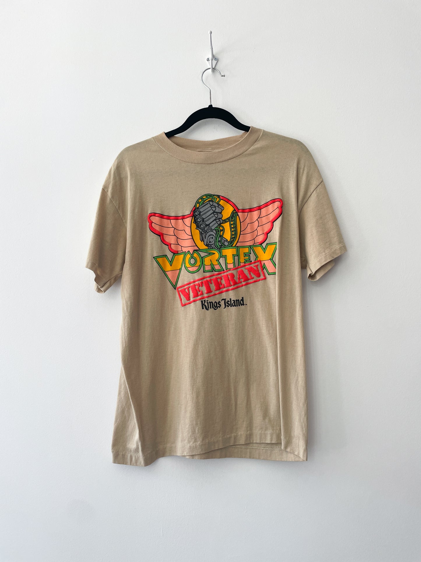 1980s Vintage Vortex Roller Coaster Veteran King's Island Tee Shirt