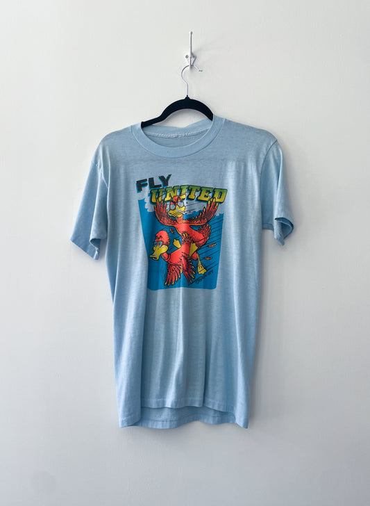 1974 Vintage Fly United Ducks Humping Roach Iron On Graphic Tee Shirt