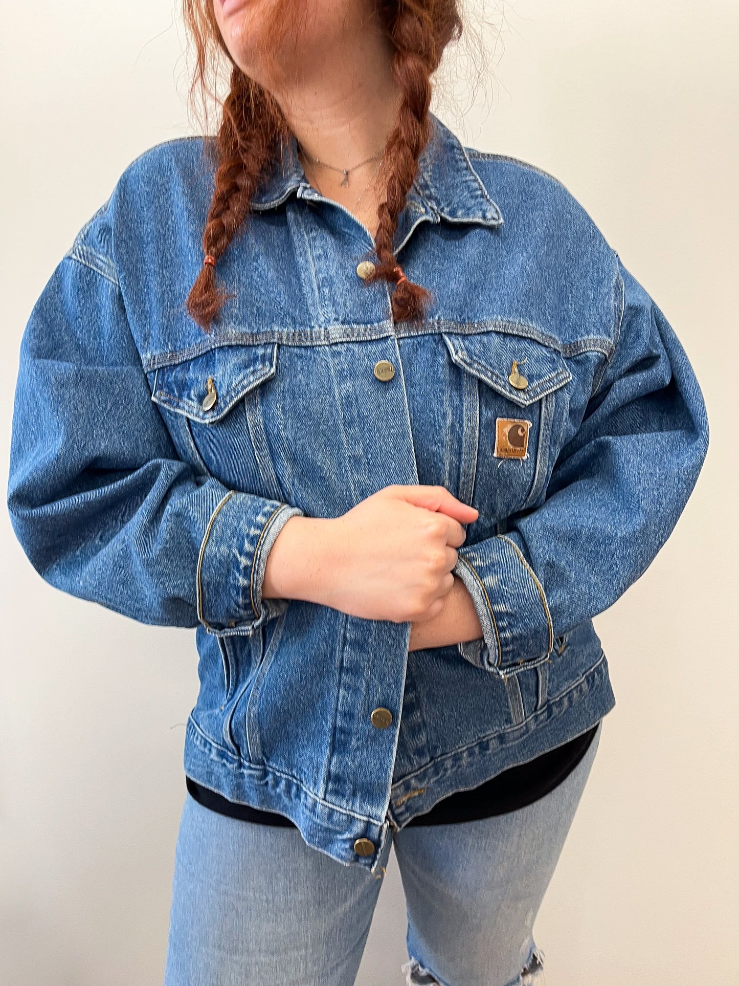 1990s Vintage Carhartt Darkstone Wash Denim Jean Jacket
