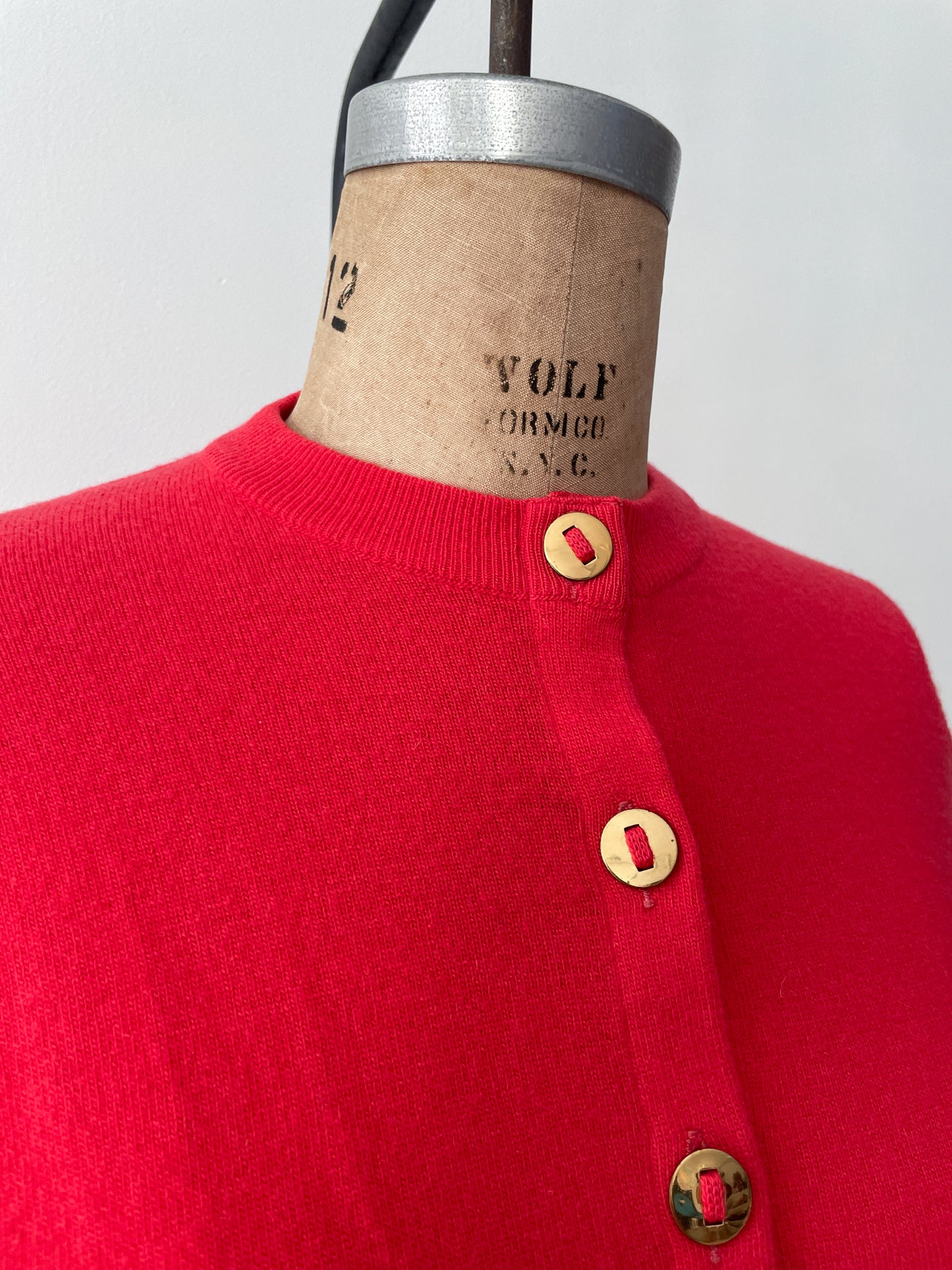 1950s Vintage Ballantyne for Lord & Taylor 100% Bright Pink Pure Cashmere Cardigan Sweater