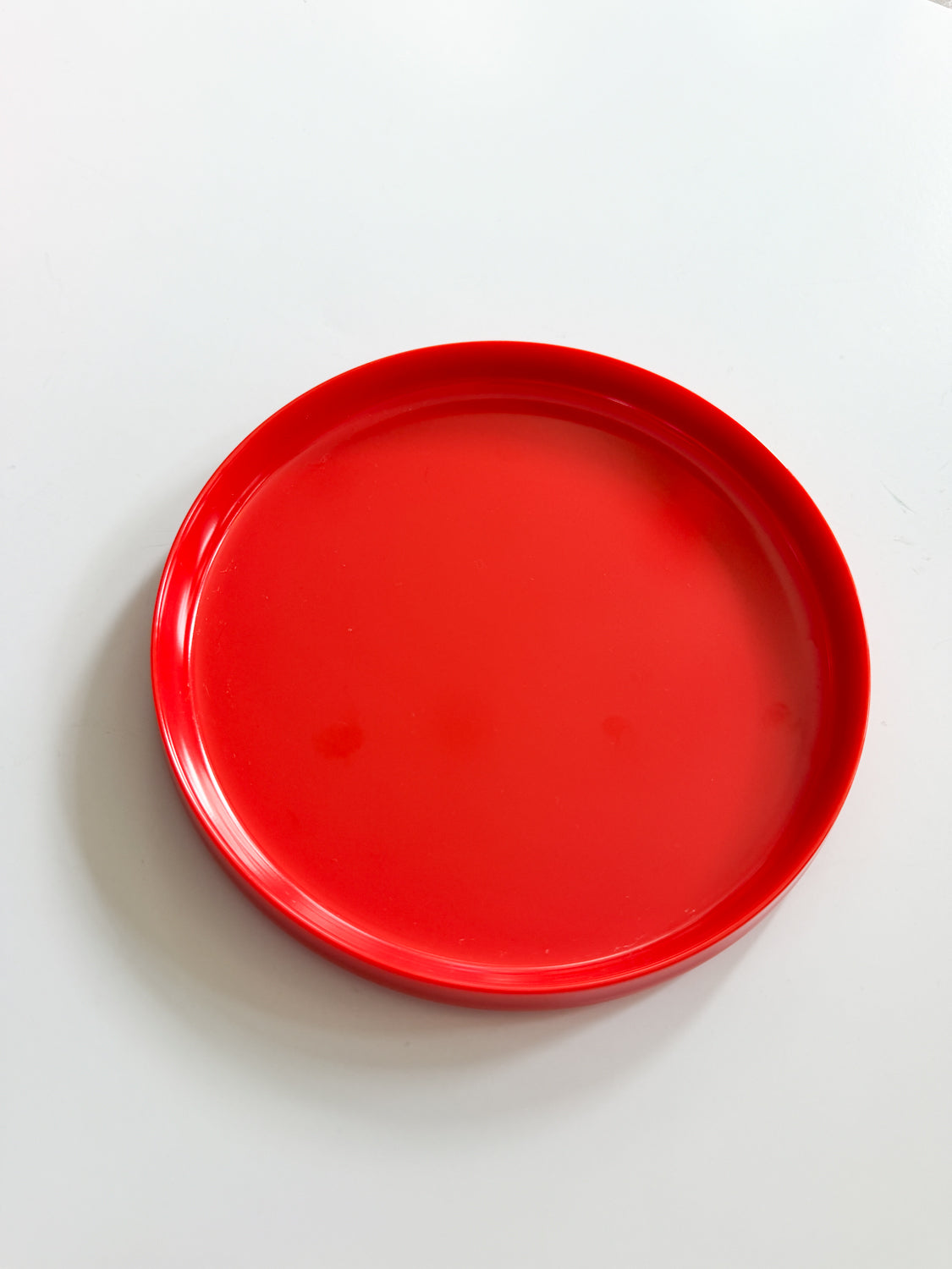 1970s Vintage Orange Melamine 7" Snack Plates by Oblique by PMC