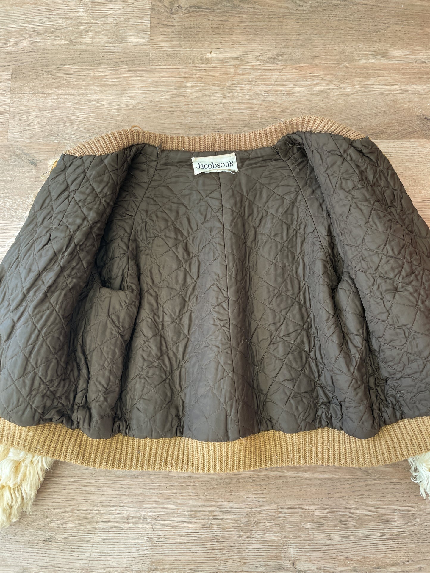 1970s Vintage Curly Mongolian Lamb Short Jacket by Jacobson's