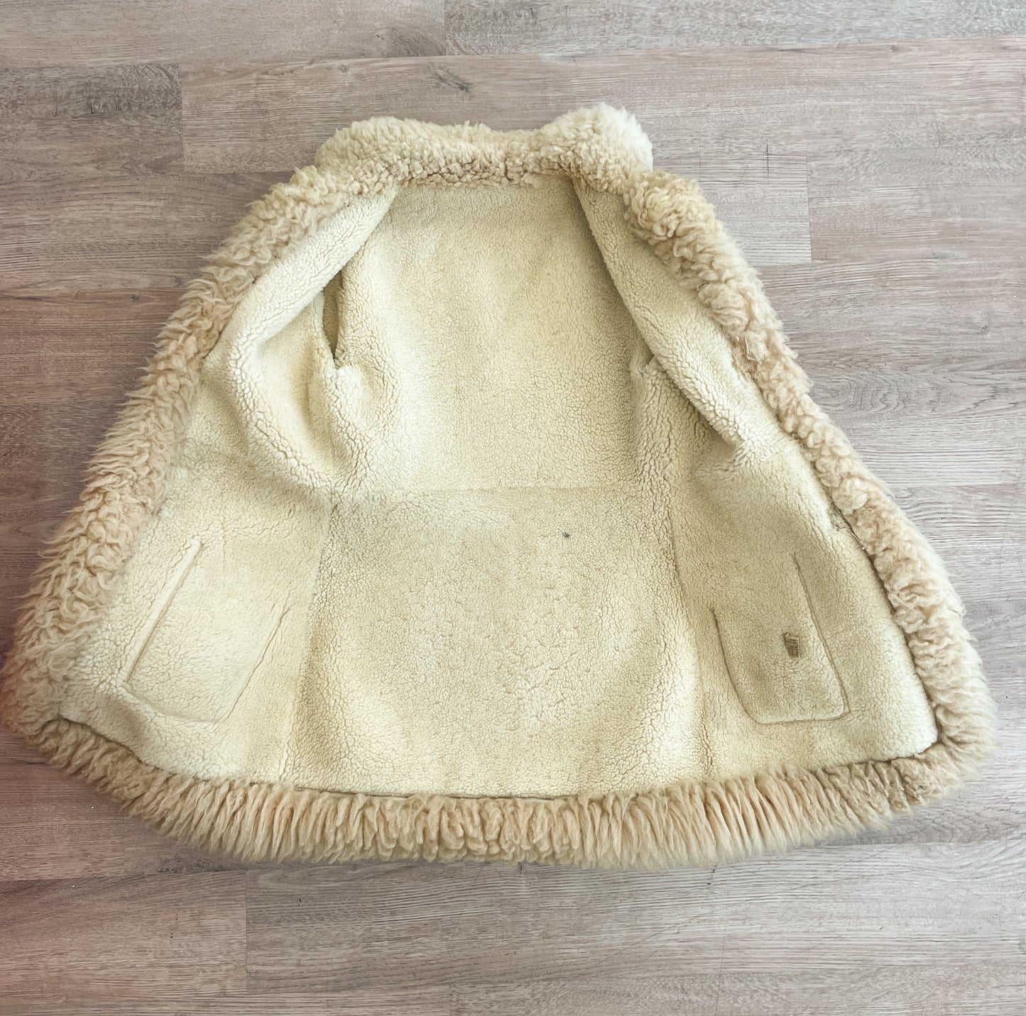 1970s Vintage Stunning Shearling Penny Lane Suede Leather Coat