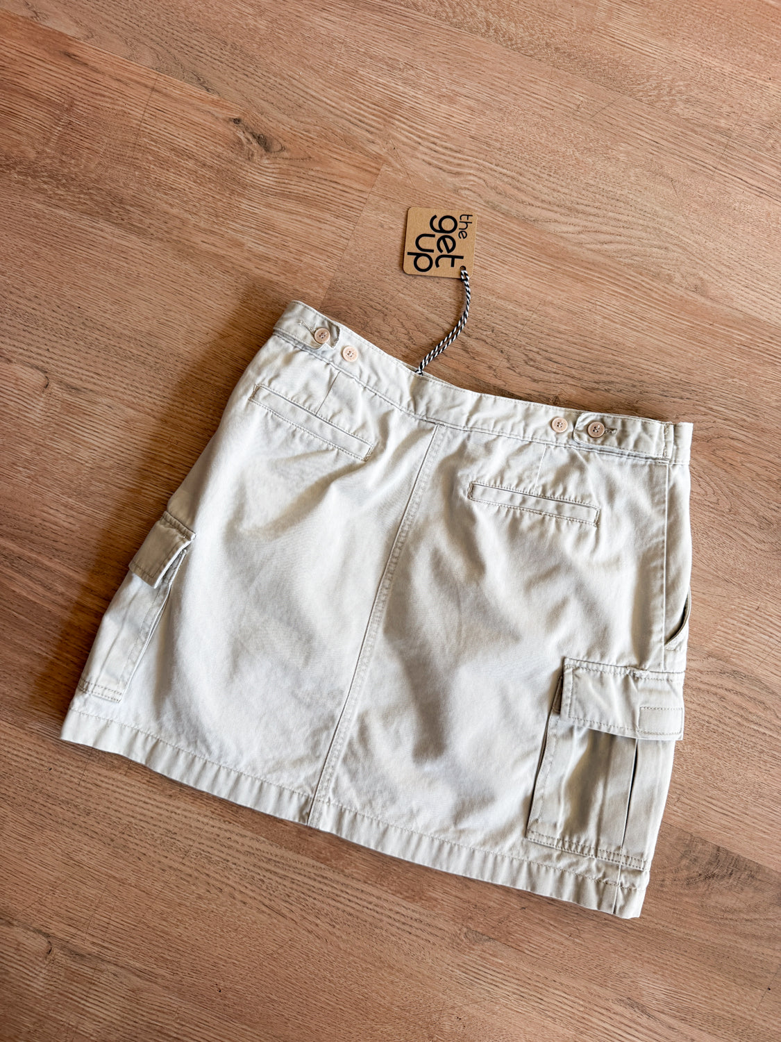1990s Vintage Calvin Klein Cotton Cargo Skirt