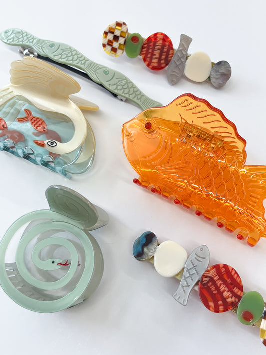 Jade Fish French Barette