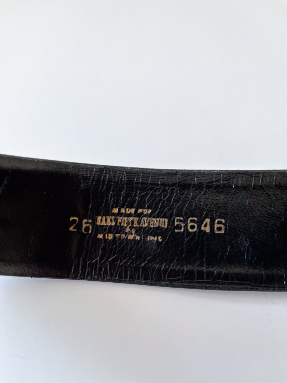 1950s Vintage Saks 5th Avenue World Traveler Cities Leather Belt