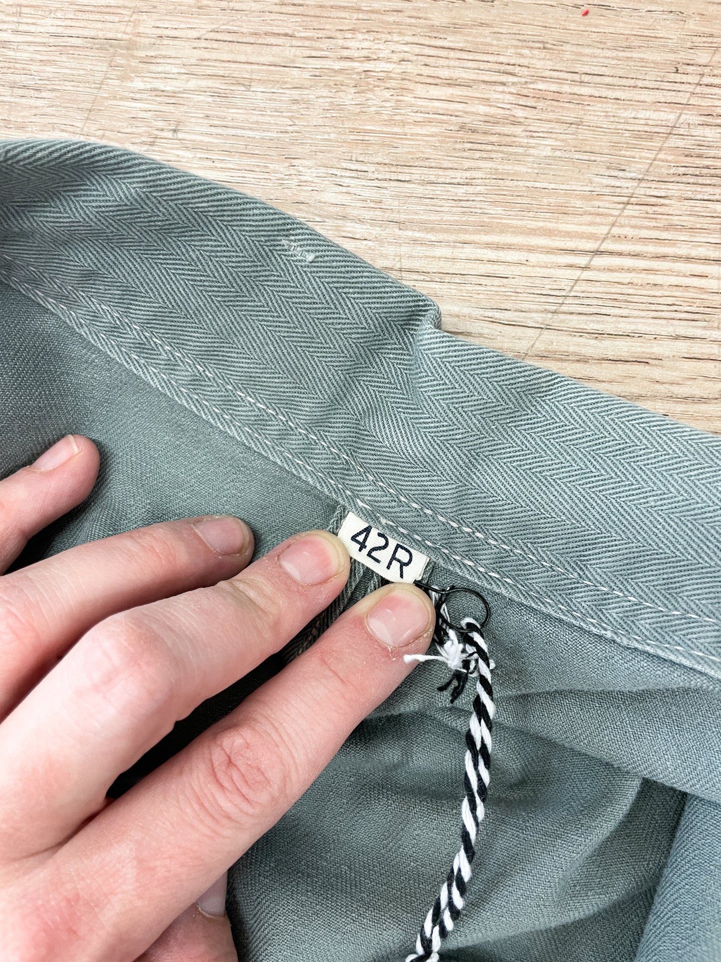 1950s Vintage BIG MAC Penney's Shop Coat Herringbone Thrashed Overcoat