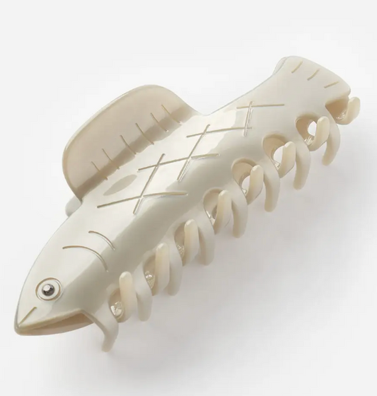 Herring Fish Silver Acetate Hair Claw by Winona Irene