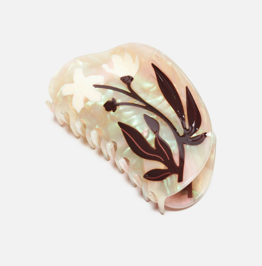 Bryony Floral XL Hair Claw Accessory in Cream by Winona Irene