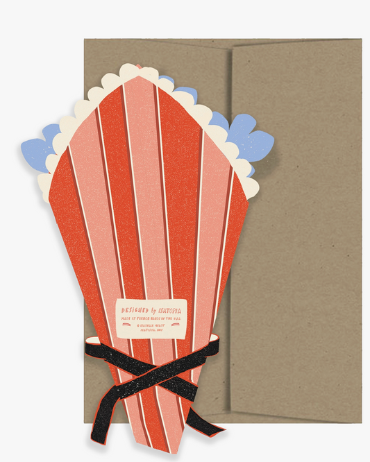 Flower Bouquet Die Cut Card | Isatopia