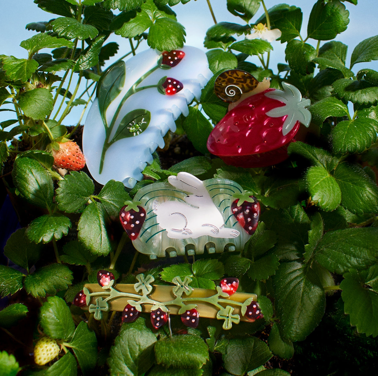Wild Strawberry French Barrette Acetate Hair Clip | Winona Irene