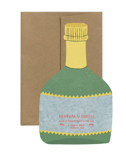 Champagne Die Cut Card | Isatopia