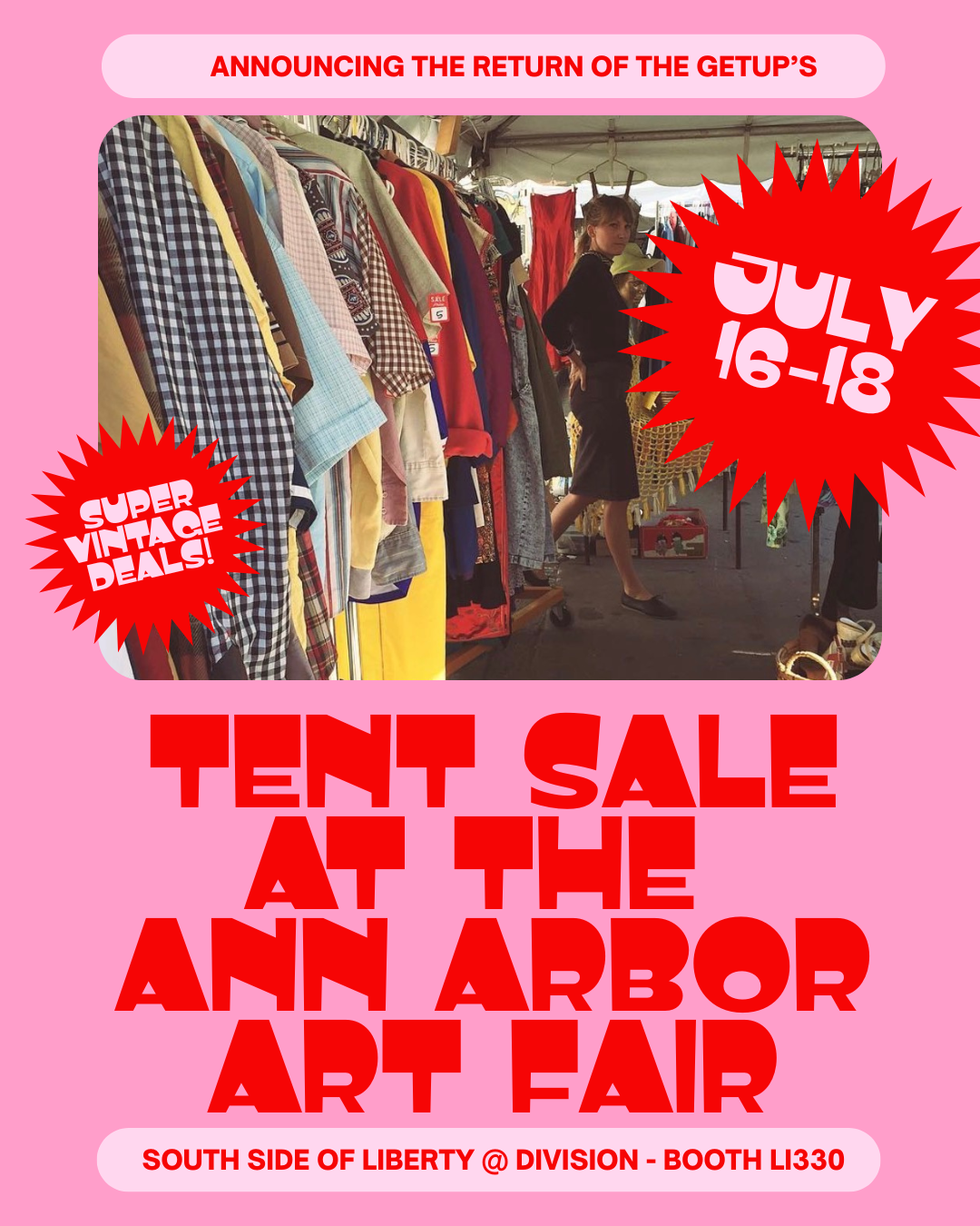 Ann Arbor Art Fair Tent Sale!