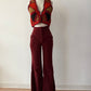 1970s Vintage Soft Brick Red Corduroy Pants by "Rhythm and Blues" - 26"