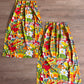 1960s - 1970s Vintage Pair of Iconic Groovy Flower Power Hippie Cotton Curtains