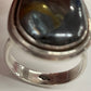 1990s Vintage Nuumite and Sterling Teardrop Ring - Size 7