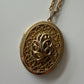 1970s Vintage Gold Toned Script Locket Pendant Necklace