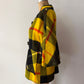 1960s Yellow Plaid Buckle Poncho Capelette by King of the Ponchos