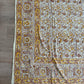 1970s Vintage Indian Cotton Hand Block Printed Uncut Fabric Yardage - Burgundy / Yellow / Paisley- 82" x 100" (#3)