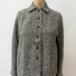 1950s Vintage Grey Wool Bouclé Tweed Cropped Jacket