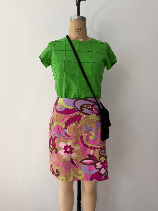 Early 2000s Y2K Vintage Pucci Vibes Mini Skirt