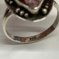 1980s Vintage Sterling and Agate Southwest Ring - Size 13