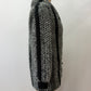 1980s Vintage Black & White Shaggy Knit Coat
