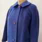 1950s Vintage Purple and Teal Wool Dress Swing Coat