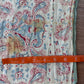 1970s Vintage Indian Cotton Hand Block Printed Uncut Fabric Yardage - 100" x 66" (#11)