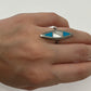 1970s Vintage Turquoise  and Mother of Pearl Inlay Ring - Size 5.5