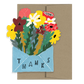 Thank You with Flowers Die Cut Card | Isatopia